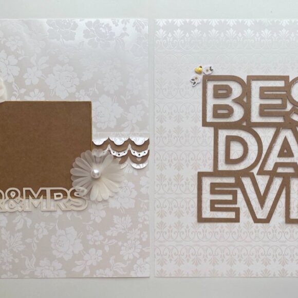 12x12 Premade Wedding Scrapbook, Bride and Groom Gift, Wedding Gift - Picture 6 of 15